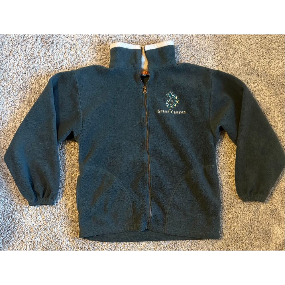 Vintage Tipsy Grand Canyon Fleece Jacket Mens Green Full-Zip USA Made - Small